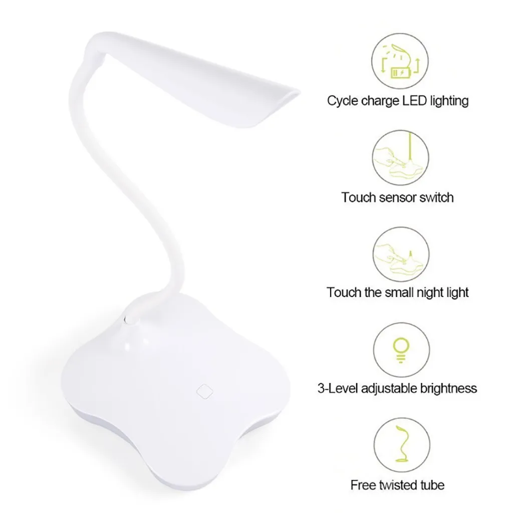 

2019 New Adjustable Flexible 3 Modes USB LED Table Lamp Desk Light for Study Reading Home High Quality