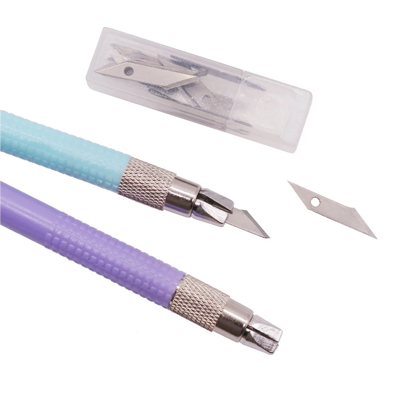 Нож карандаш из высокоуглеродистой стали с гравировкой по дереву 30 градусов нож