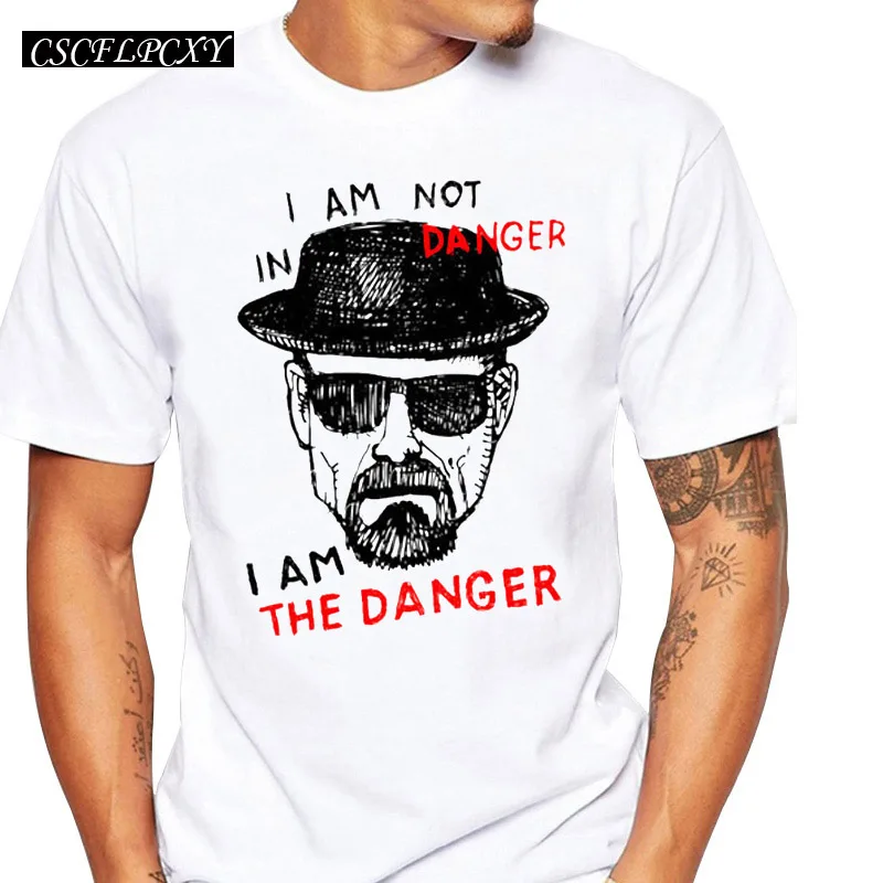 Новейшая Мужская модная футболка Heisenberg Iam the denger, ретро принт, блузка из хипстера, короткий рукав, повседневная, teeCSCFLPCXY - Цвет: TXN1188