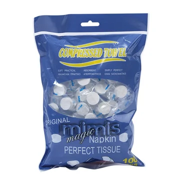 

100Pcs Portable Disposable Compressed Towel Expandable Mini F Face Towel Water Wet Wipe Washcloth Outdoor Moistened Tissues