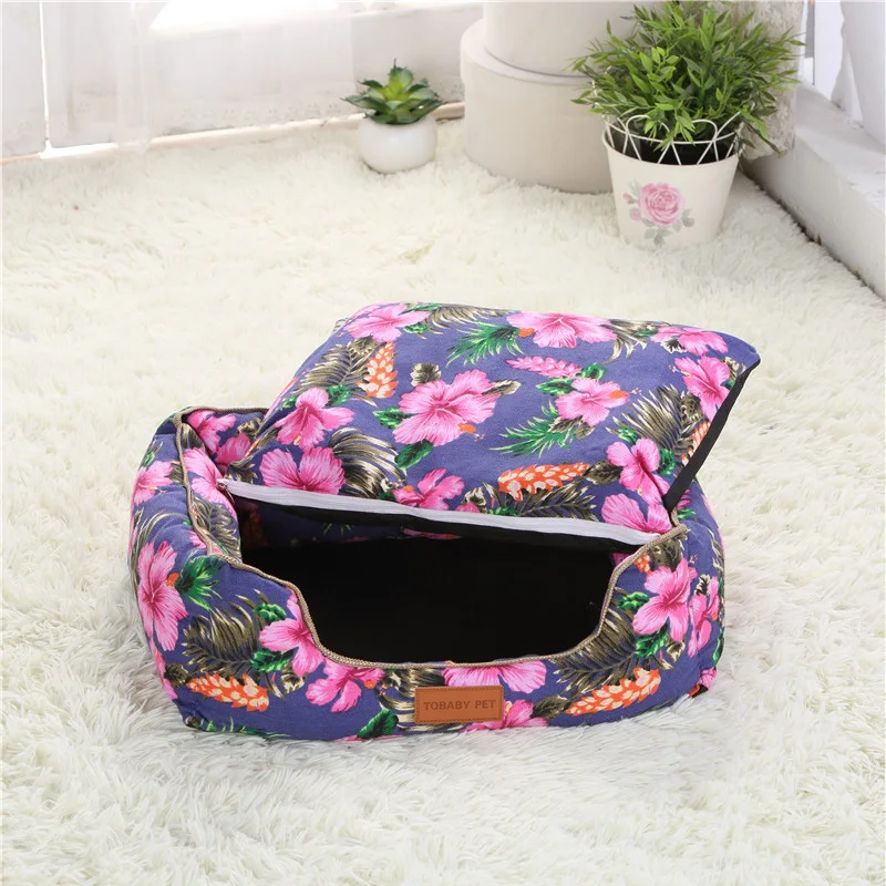 Soft Fleece Dog Beds House Winter Warm Printed Pet Dog Cushion Sofa Waterproof Kennel Nest for Cat Puppy Small Dogs Soft Fleece Dog Beds House Winter Warm Printed Pet Dog Cushion Sofa Waterproof Kennel Nest for Cat Puppy Small Dogs