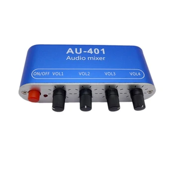 

DC5-12V Stereo Audio Mixer 4 Input 1 output Individually Controls Board Sound mixing DIY Headphones Amplifier