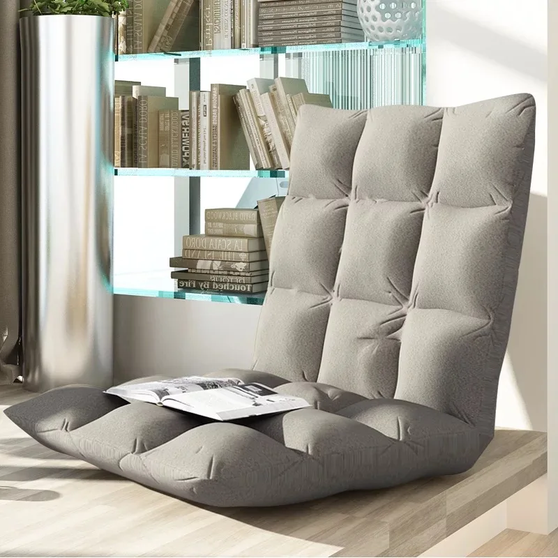 Gray adult size Дизайн складной диван кровать мебель гостиная современный ленивый диван пол Bay окно диван стул регулируемый спальный диван кровать - Цвет: Gray adult size
