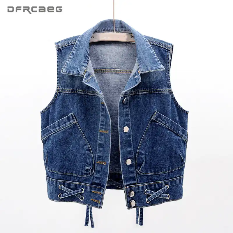 denim gilet womens
