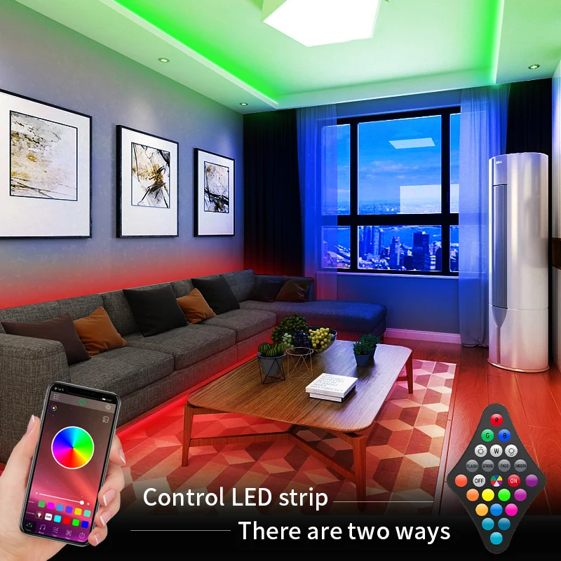 Led Strip Lights RGB 5050 2835 Waterproof 5M-30M Wifi Phone Control Led Flexible Ribbon Tape for TV Backlight Room Home Party
