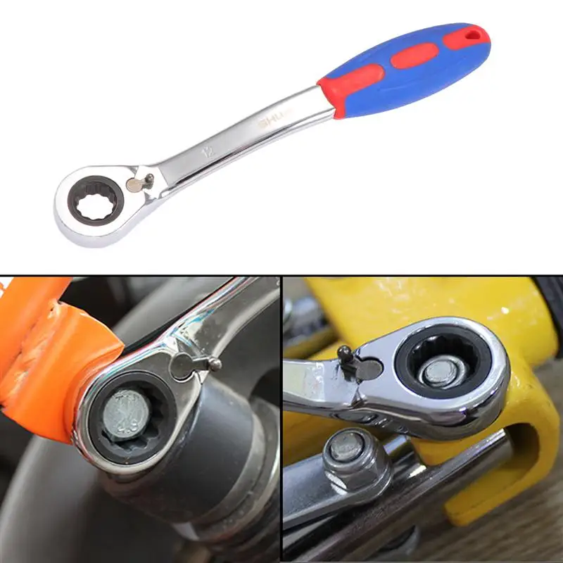 

WINOMO 1 PC Two-way Ratchet Wrench Quick-Release Easy to Use Tooth Round Head Wrench(8/10/12/13/14/15/16/17/18/19/20/21/22mm)