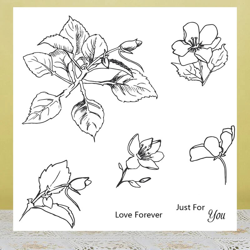 AZSG Enjoy the flowers прозрачные штампы для скрапбукинга/открыток/альбома декоративные резиновые штампы ремесла