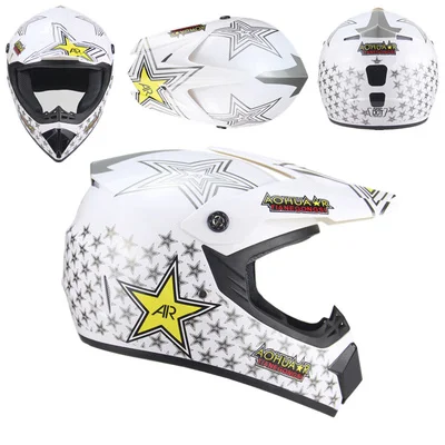 White Star moto rcycle шлем moto cross внедорожный шлем moto Casco Мужской полный шлем для лица Мото Кросс-гоночный мото rbike capacetes DOT moto - Цвет: White Star