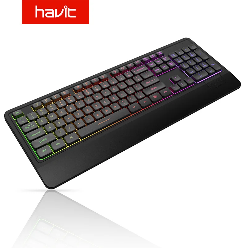 Havit Usb Quiet Backlit Computer Keyboard Led Gaming Keyboards Wrist