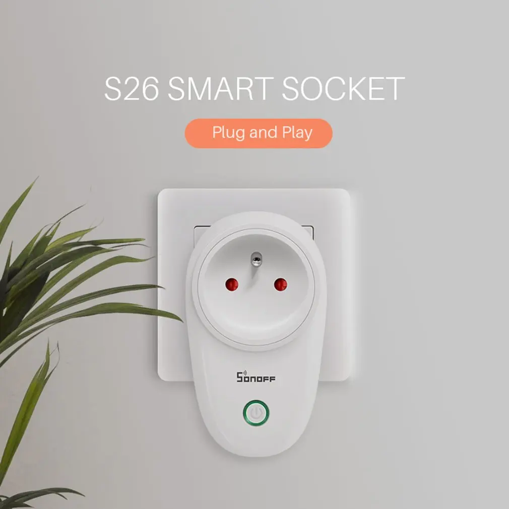 S26 WiFi Smart Socket US/UK/AU/EU Wireless Plug Power Sockets Smart Home Switch Work With Alexa Google Assistant APP Remote