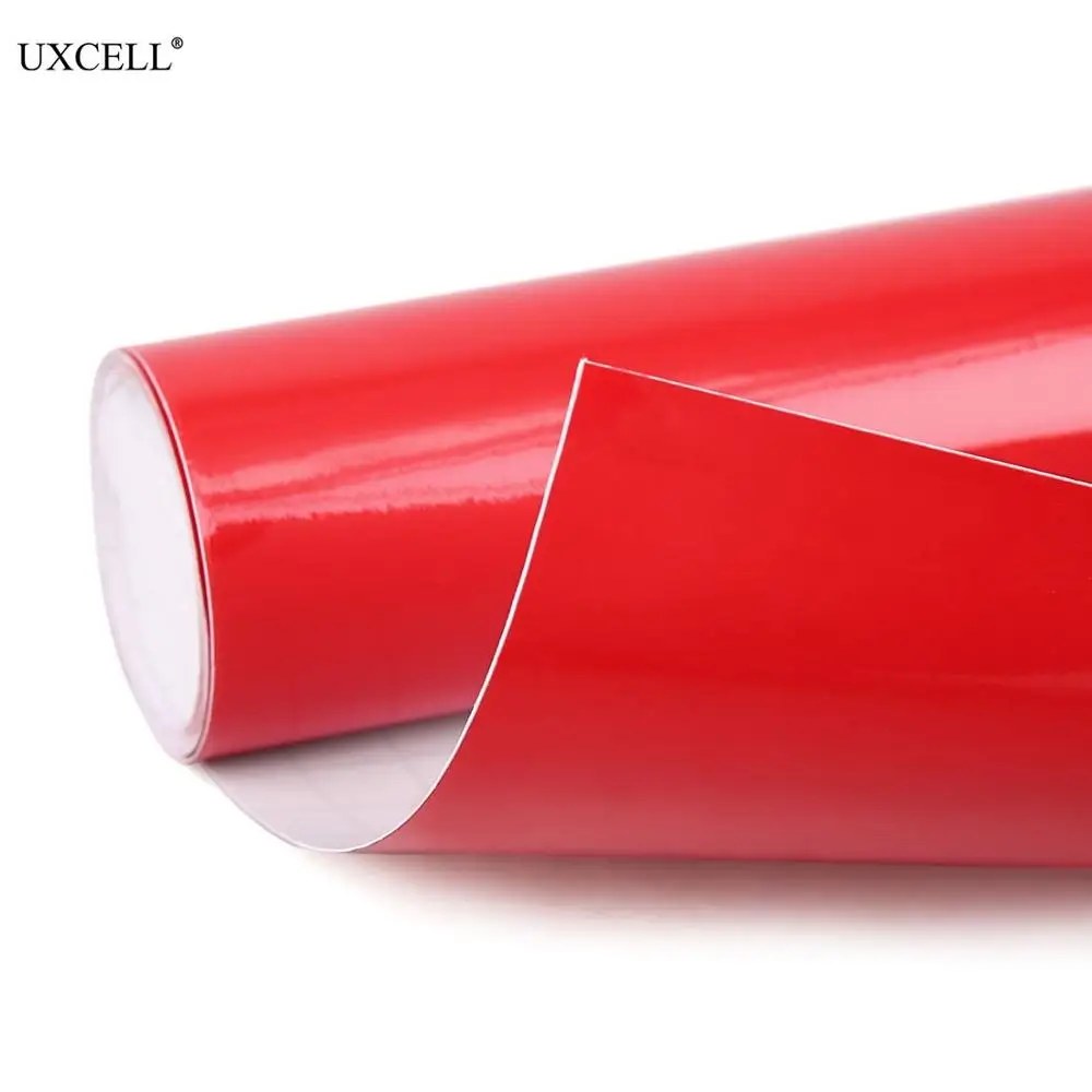 Uxcell 1 упаковка глянцевая черная белая красная без пузырьков самоклеющаяся