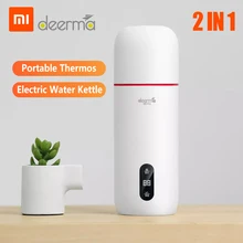 Deerma от Xiaomi портативный дорожный электрический чайник для воды Термос умный чайник нагревательная чашка для кипения молока бойлер из нержавеющей стали