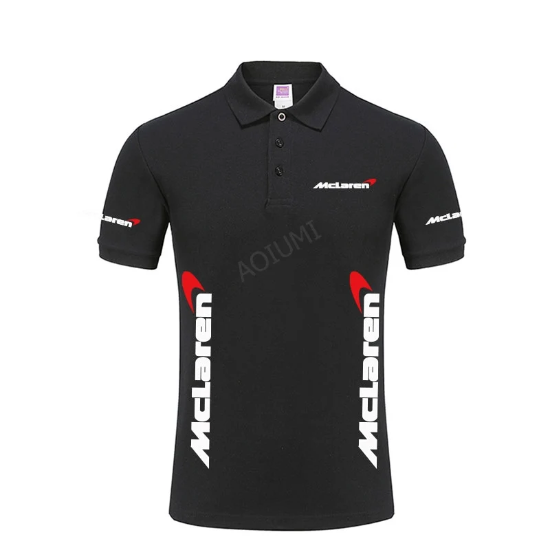 Polo Mclaren de manga corta para hombre y mujer, camisa de alta calidad de algodón, tops de verano, Polos de diseño, S-3XL