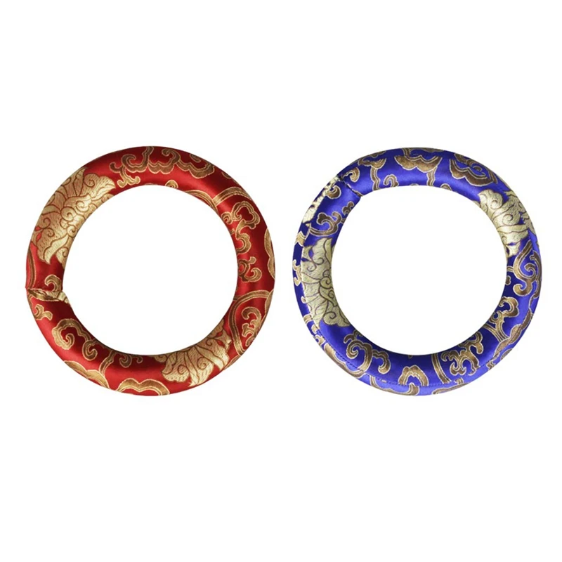 

Pack of 2 Handmade Round Cushion Ring Pillow for Playing Tibetan Singing Bowl 7 Inch Dia