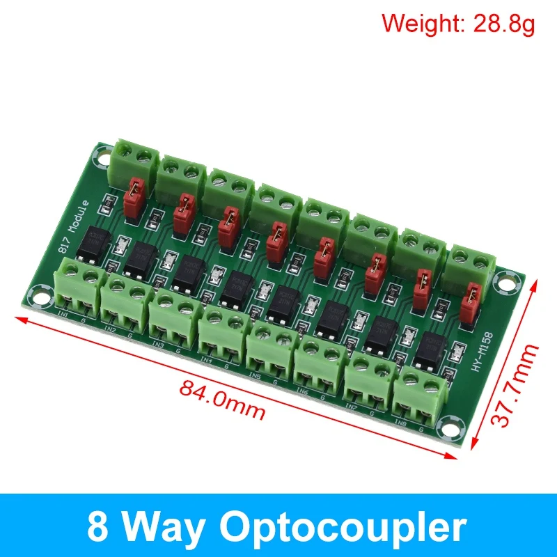 PC817 1 2 4 8-Kanal-Optokoppler-Isolationsplatine Spannungswandler-Adaptermodul 3,6–30 V Treiber fotoelektrisch isoliertes Modul – Detail 13