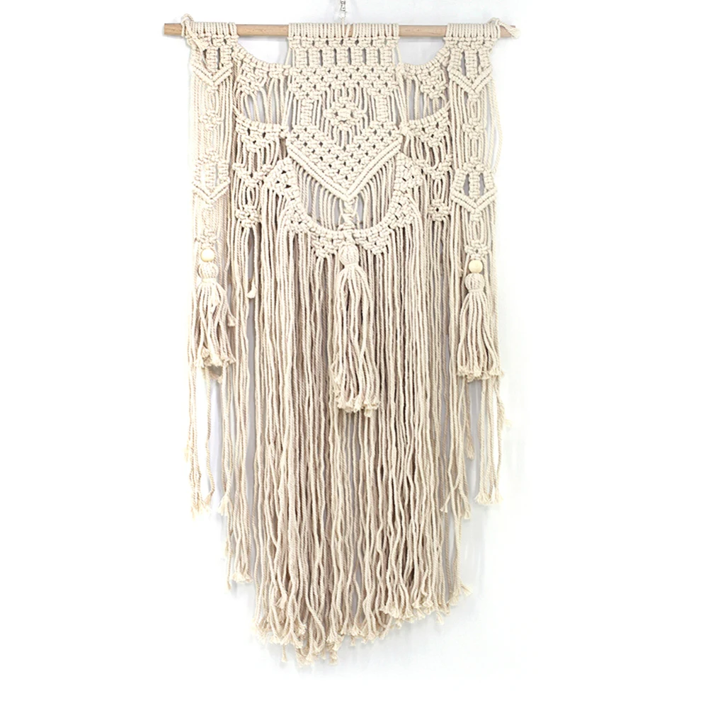 

Macrame Woven Wall Hanging Boho Chic Bohemian Home Geometric Art Decor Beautiful Apartment Dorm Room Decoration