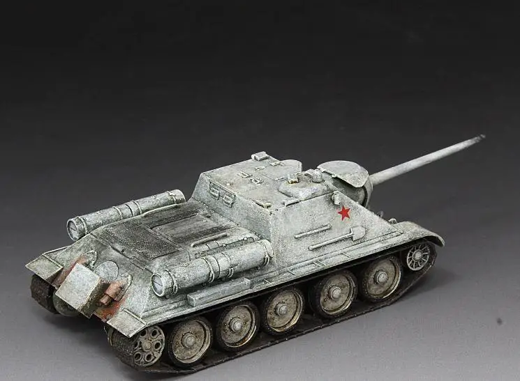 S-MODEL Россия SU-85 зима камуфляж 1/72 Готовая модель танк