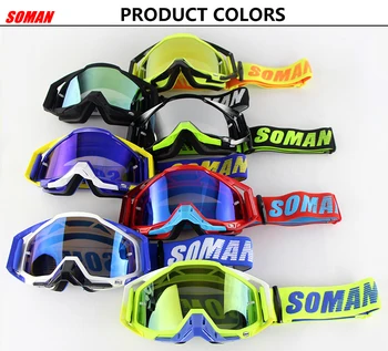 

Soman SM11 Motocross Goggles Capacete Moto Goggles Helmet Motorcycle Capacetes Para Moto Goggles Windproof Rainproof