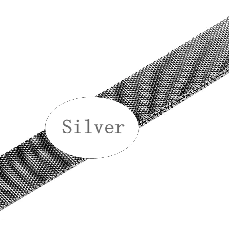 Silver Миланская петля ремешок для часов для Apple Watch 38 мм 42 мм нержавеющая сталь Золото для женщин мужчин заменить мужчин t браслет ремешок для Iwatch - Цвет ремешка: Silver