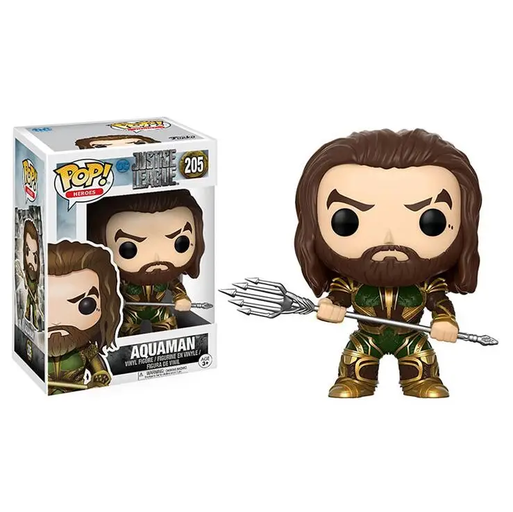 Funko Pop Подарки для женщин куклы Лига мира флэш чудо-женщина Аквамен Брюс Уэйн аниме детская игрушка - Цвет: with box205