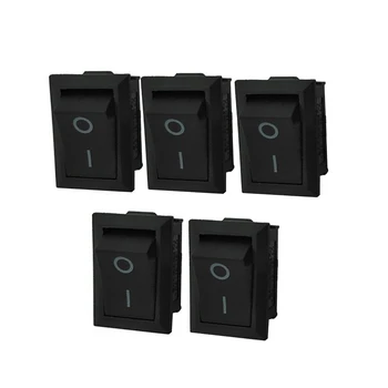 

5PCS Push Button Switch Black Mini Switch 6A-10A 250V 2 Pin Snap-in On/Off Rocker Switch 21*15MM Boat Switches 2018 New
