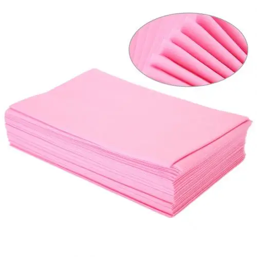 Pink 10 шт одноразовые уплотненные медицинские нетканые массажные простыни для салона красоты, инструменты для макияжа - Color: Pink