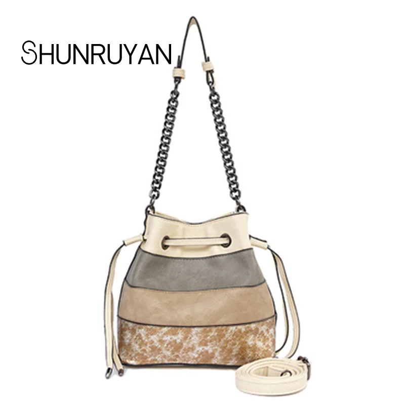 SHUNRUYAN Новая повседневная сумка через плечо качественная кожаная женская сумка брендовые дизайнерские сумки вечерние сумки