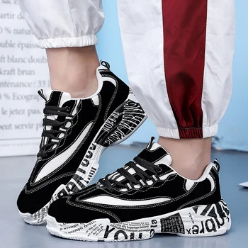 

Fashion Men's Casual Shoes Comfortable Men Thick Shoes Outdoor Sneakers for Men Leisure Flat Chaussure Homme Flock Footwears