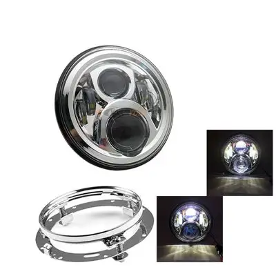 60W BLACK B 80 Вт 7 дюймовый круглый светодиодный фары DRL с 7 дюймов кронштейн лобовой фары для Хар-лей для Je-ep Wr-Рыболов - Цвет: 60W BLACK B