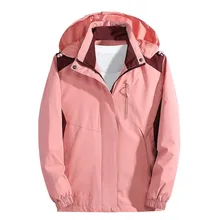 Женские куртки, пальто с капюшоном, Женская водонепроницаемая ветрозащитная Mountainskin куртка, Женская демисезонная Верхняя одежда со съемным капюшоном#909