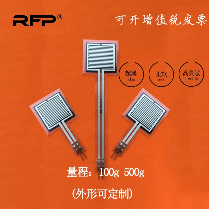 

RFP611 Film Pressure Sensor Ultra-thin Cushion Switch Tactile Sensing Custom 100G500g