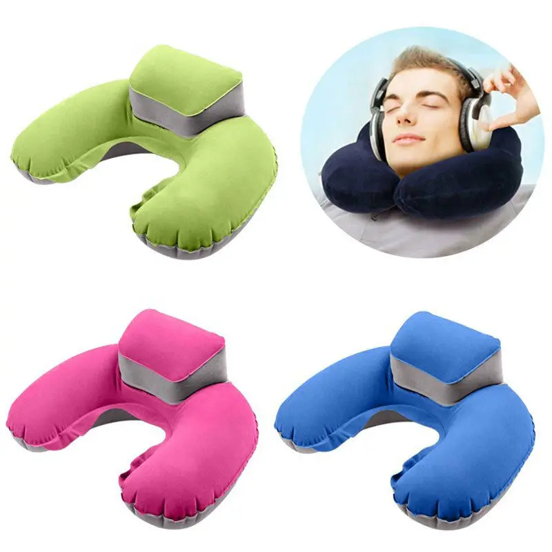 Надувная u-образная подушка для шеи с эффектом памяти, подушка, складная, путешествие самолет, офис, удобная подушка для сна