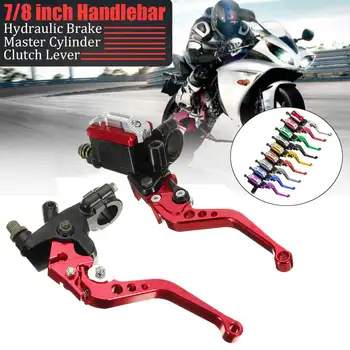 

Hot Motorcycle 7/8 CNC Front Brake Hydraulic Clutch Master Cylinder Lever Set Reservoir