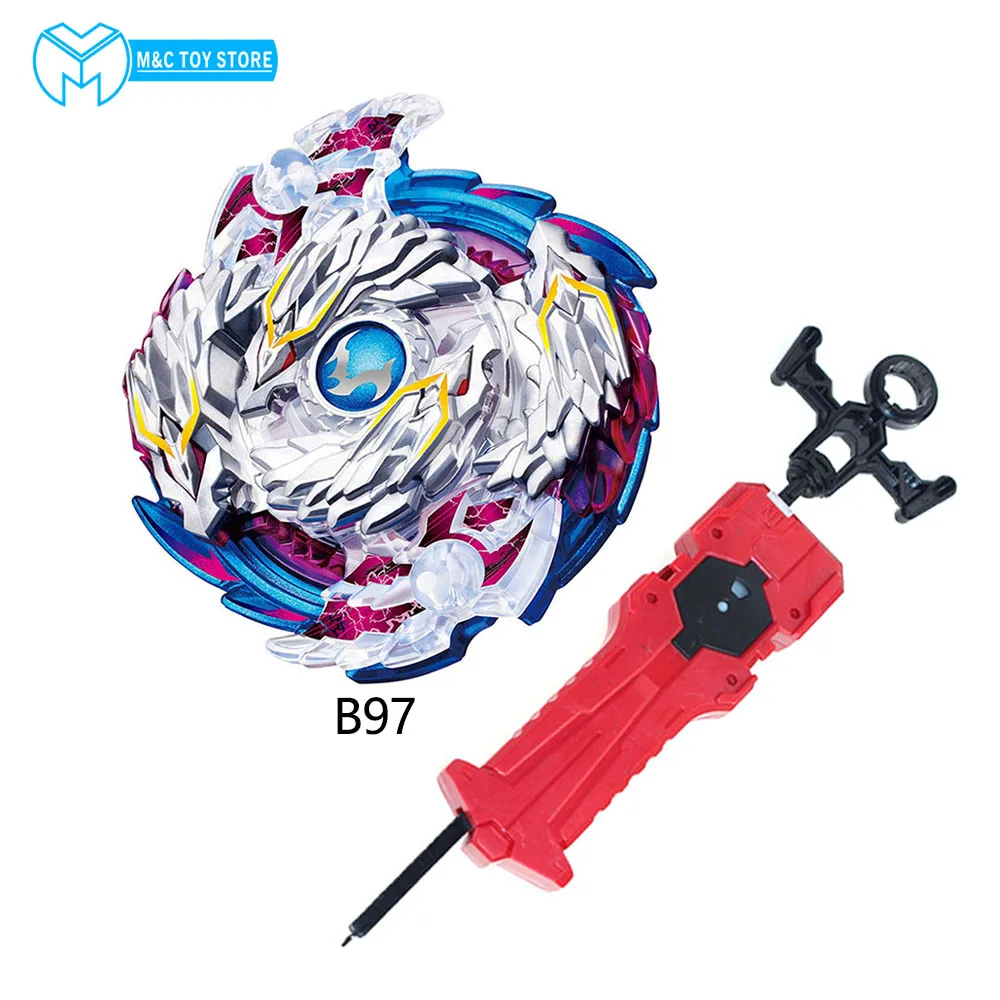 Спиннинговые топы с пусковыми установками игрушки GT B-145 Burst bables Toupie metal fusion God Spinning Tops Bey Toy - Цвет: B97 and launcher