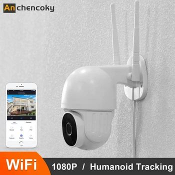 

Anchencoky IP Camera 1080P Wireless WiFi Camera Support AI Human Detect Auto Tracking Waterproof PTZ Dome Surveillance Camera