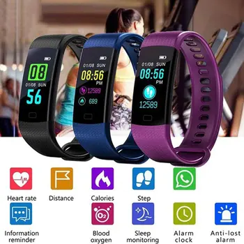 

Y5 Smartband Bluetooth Smart Bracelet Color Screen Heart Rate Monitor Blood Pressure Measurement Fitness Tracker Smart Watch Men