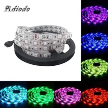 12V светодиодные ленты SMD 2835/5050 RGB светодиодный светильник гибкий стены/садовый Декор Светильник Инж