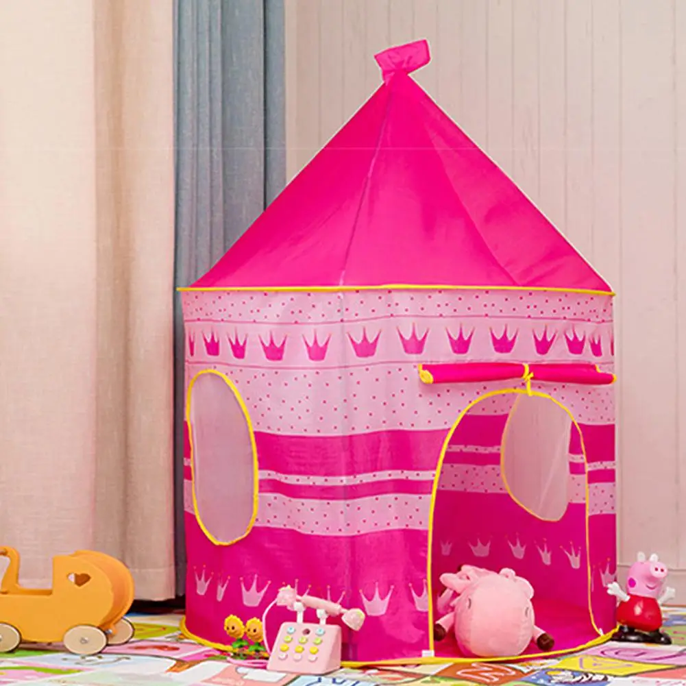Принцесса вигвам, Игровая палатка, складная, голубой, розовый, Игровая палатка для дома, для помещений, для улицы, детские игрушки, палатка для детей, tipi infantil