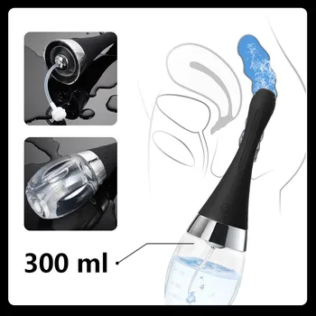 Fully Automatic Enema Cleaning Vibrator 3 Speed Vagina Anal Cleaner Tool Silicone Health Hygiene Sex Toys For Couples Woman Men 4