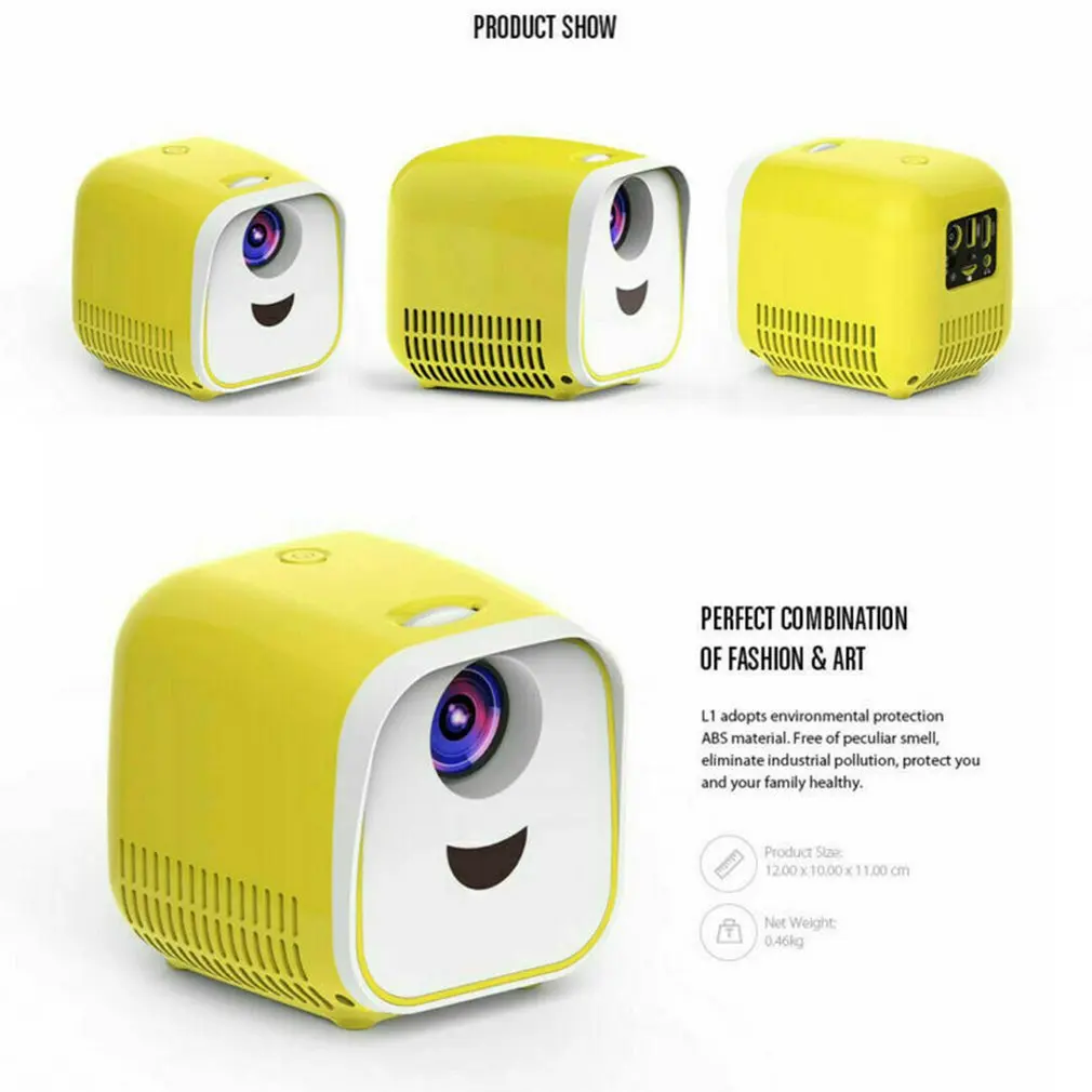 

Mini Pocket 1000 Lumens Projector LED Home Theater Cinema HD 1080p USB HDMI TF Portable Led Support Hd EU plug