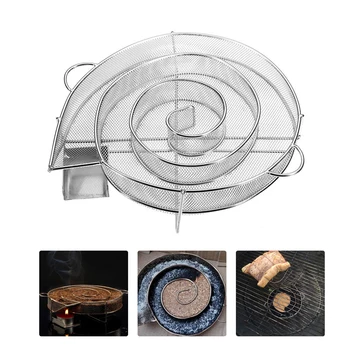 

1p Cold Smoke Generator BBQ Accessories Stainless Barbecue Grill Cooking Tools Bacon Cold Smoking Basket Meat Fish Salmon Smoker