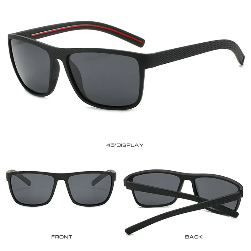 OLOEY Солнцезащитные очки Мужские брендовые поляризованные солнцезащитные очки Oculos de sol мужские модные квадратные очки для вождения дорожные очки - Цвет линз: a