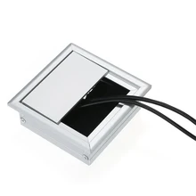 Квадратная проволока прямоугольного сечения отверстие крышка база настольная втулка для провода Органайзер офисный Рабочий стол из алюминиевого сплава gramets кабель отверстие крышка