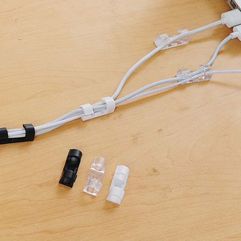 

20PCS Charging Phone Cable Winder Wire Management Cable Organizer Clips Desktop & Workstation Cable Protector for USB Data Cable