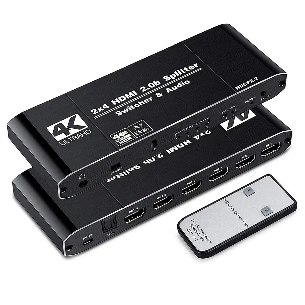 4x2 HDMI для Многофункционального Переключателя 4K @ 60 Гц 2 0 Интеллектуальный 4 в
