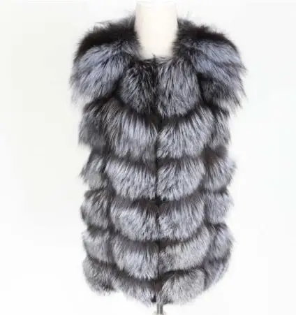 short vest 11 Новинка, женское осенне-зимнее модное пальто из настоящей лисы, зимний женский жилет из натурального меха, приталенная куртка с круглым вырезом, пальто, жилет - Цвет: short vest 11