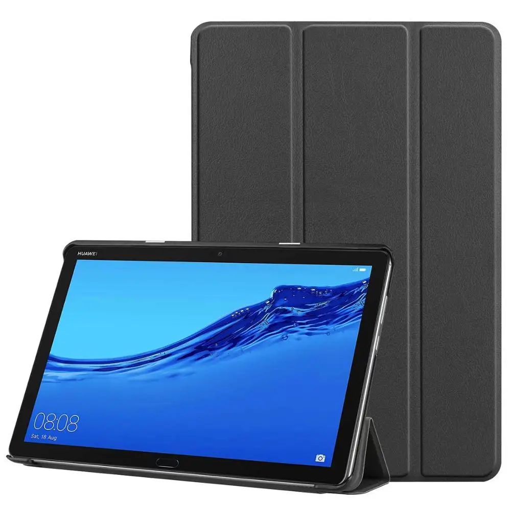 

Qosea Tablet Cover For Huawei Mediapad T5 10.1 Luxury PU Leather Smart Stand Case Shockproof Lightweight Stand Cover Protective