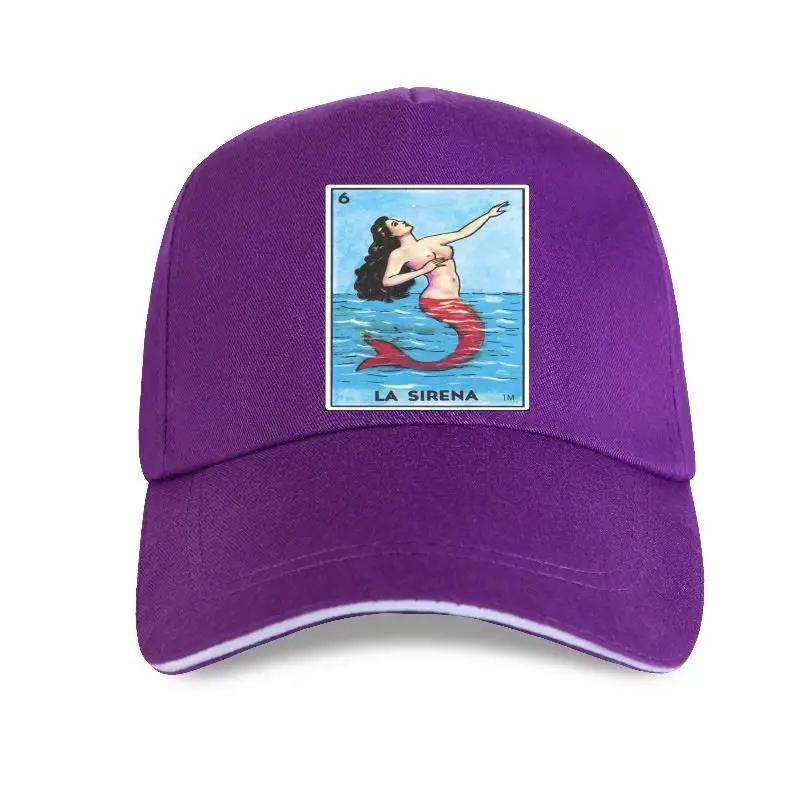 New Funny Men Baseball cap Women Novelty La Sirena Card Loteria Mermaid Mexican Bingo Tarot 013896 | Аксессуары для одежды