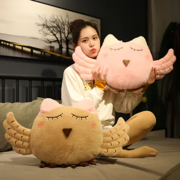 

Cartoon Sleeping Owl Cushion Stuffed Toys Soft Plush Birthday Girl Kids Christmas Gift Toy #5332