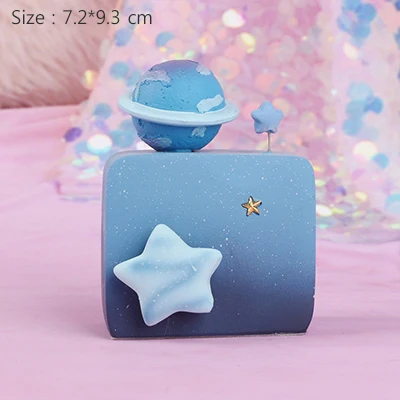 Blue Творческая мечта Млечный Путь музыкальная шкатулка фигурка из смолы мультфильм украшения дома аксессуары Настольный Декор Рождественский подарок ремесла - Цвет: Blue